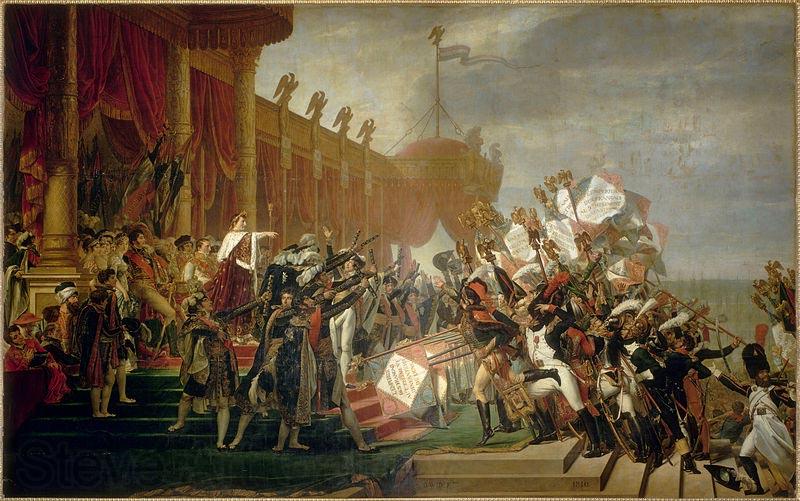 Jacques-Louis David The Army takes an Oath to the Emperor after the Distribution of Eagles, 5 December 1804 Norge oil painting art